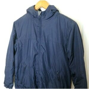 Gap Kids Size 12 XL Blue Coat Hooded Snow Jacket w/ Zipped Pockets Fleece Lined